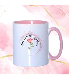mug céramique rose personnalisé