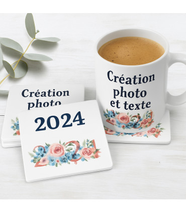 mug céramique et sous verre