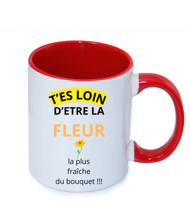 mug intérieur rouge la fleur