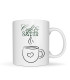 Mug blanc imprimé avec photo et texte