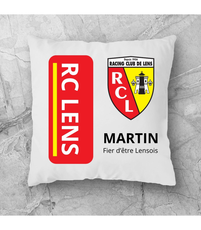 Housse de coussin personnalisée RC LENS
