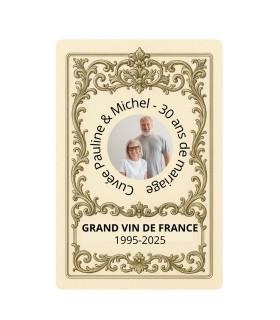 etiquette de vin vintage autocollante