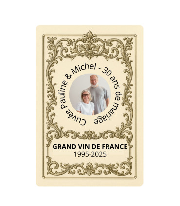 etiquette de vin vintage autocollante