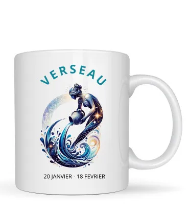 mug personnalisé signe verseau