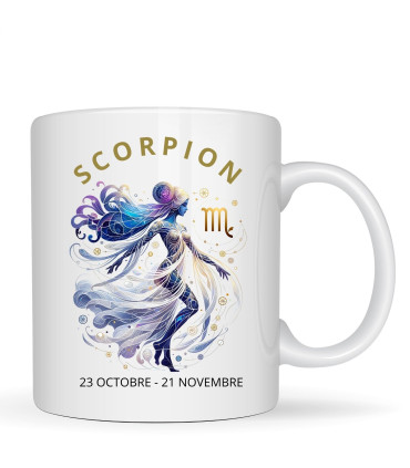 mug personnalisé signe scorpion
