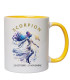 mug jaune personnalisé signe scorpion