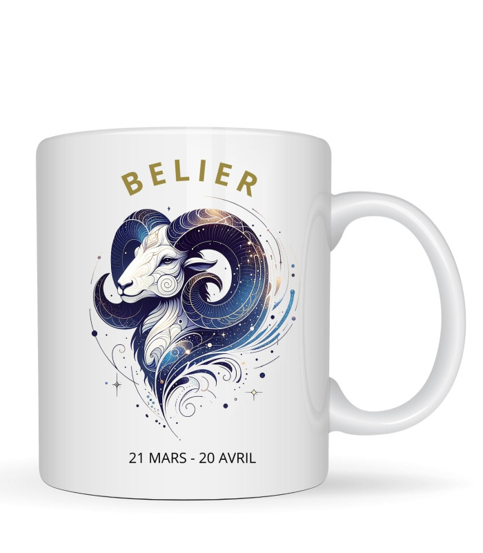 Cadeau astrologie, mug personnalisé signe bélier