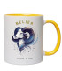mug jaune personnalisé signe bélier