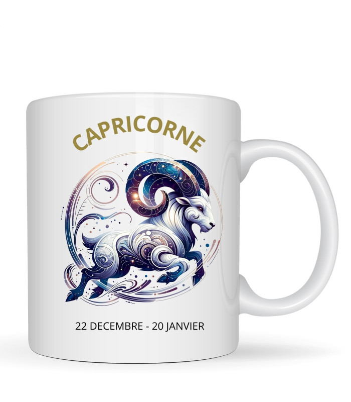 Cadeau astrologie, mug personnalisé signe du capricorne