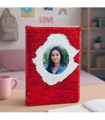 carnet paillettes personnalisé