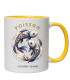 mug jaune signe poisson