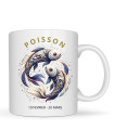 Mug signe du zodiaque poisson personnalisé