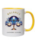 mug jaune signe la balance