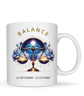 mug personnalisé signe balance