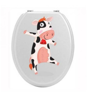 sticker vache abattant wc