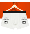Boxer homme blanc personnalisé