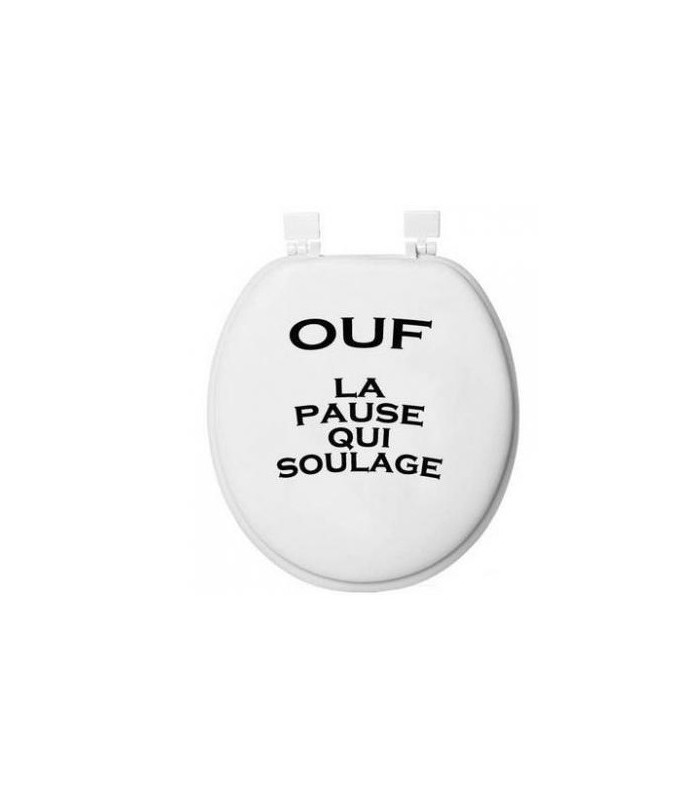 Sticker WC Rigolo "Ouf, la pause qui soulage !"