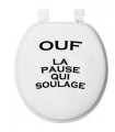 Sticker WC Rigolo "Ouf, la pause qui soulage !"