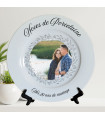 Assiette personnalisée noces de porcelaine