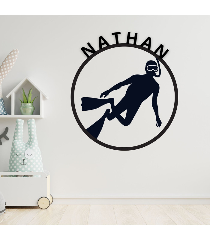 Décoration murale plongée sous marine personnalisée
