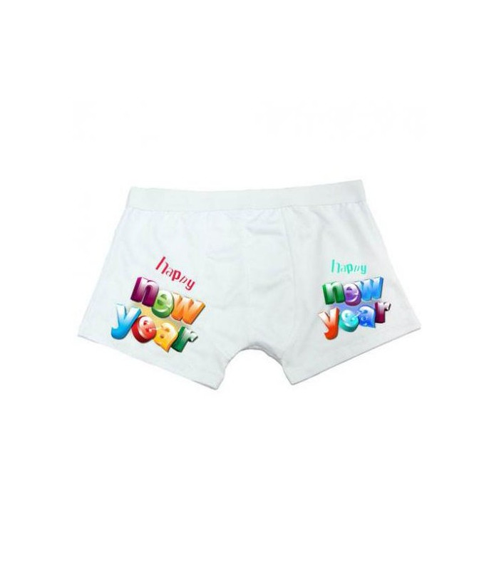 Boxer Homme Humoristique "Happy New Year"