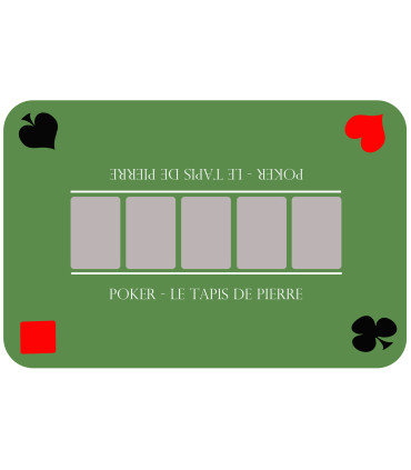 tapis jeu de cartes poker personnalise