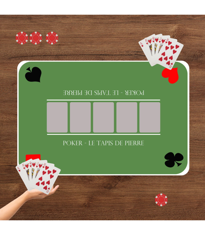 Tapis de cartes poker personnalisé prénom