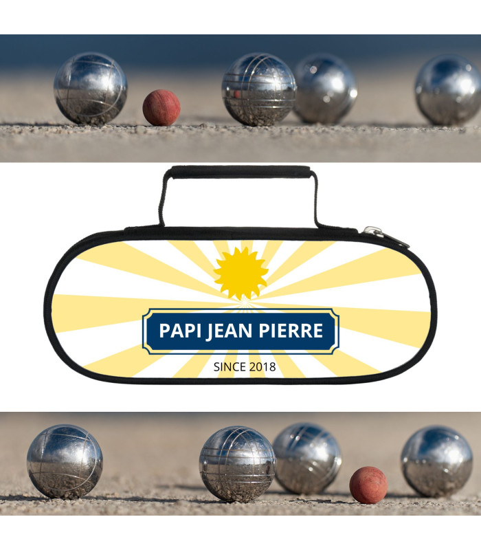 Pochette boules de pétanque pour papi