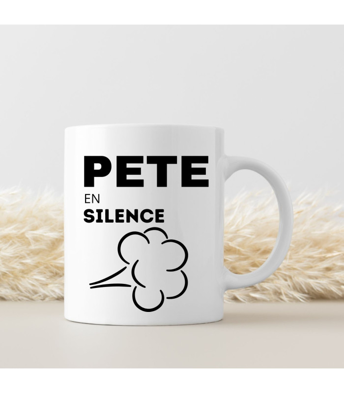 Mug rigolo pete en silence