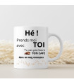 Mug avec texte rigolo pour boire un café