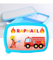 Boite à gouter enfant pompier personnalisée