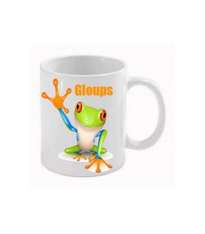 Mug Rigolo avec Motif Grenouille – Céramique Blanche et Colorée