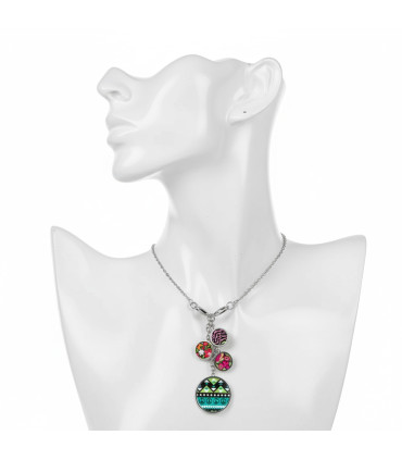 porte clé à passer autour du cou avec ajout de chaine