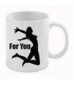 Mug Érotique Personnalisé "FOR YOU" | Cadeau Sexy et Rigolo