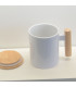 mug et couvercle bois céramique
