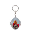 Porte-Clés Ovale Métal Poli Personnalisé avec Miroir Intégré