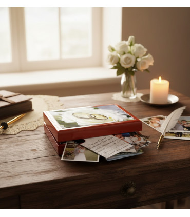 boite à bijou en bois présentée