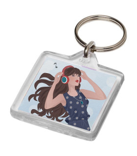 porte cle plastique carre personnalise