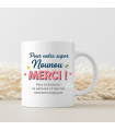 Mug "Merci Nounou" Personnalisé - Photo & Message Verso