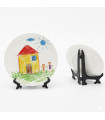 L'Assiette Chef-d'Œuvre : Assiette Personnalisée avec Dessin d'Enfant (27 cm)