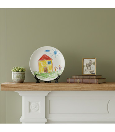 assiette céramique personnalisée avec dessin enfant