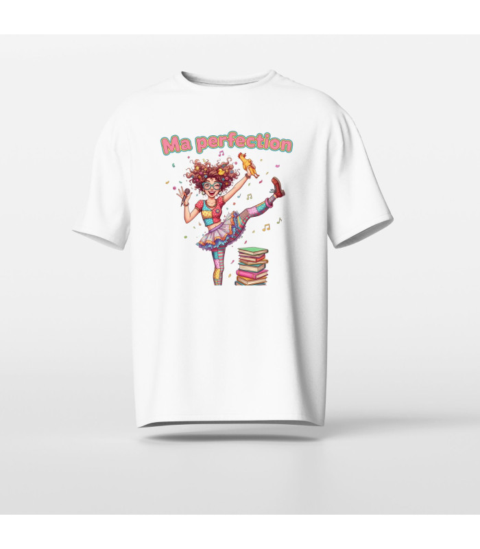 T-shirt Femme Rigolo – Motif Tête Humour & Texte Perso