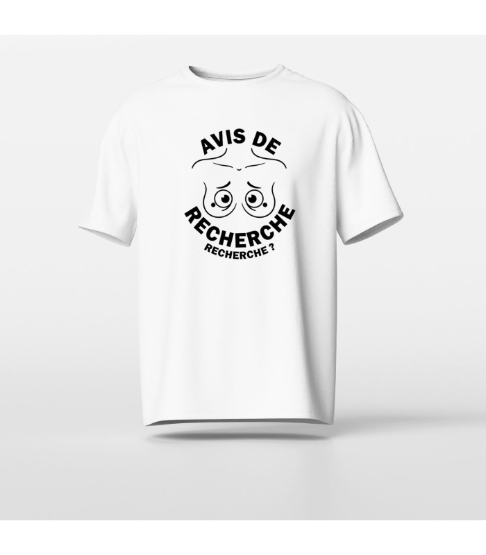 T-shirt Homme Humoristique "Poitrine Sexy" - Blanc