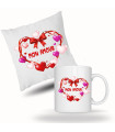 Coffret Cadeau Saint-Valentin "Mon Amour" – Duo Coussin & Mug