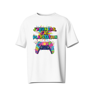tee shirt je peux pas j'ai playstation