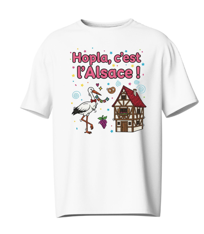 T-shirt Homme Alsace – "Hopla c'est l'Alsace"