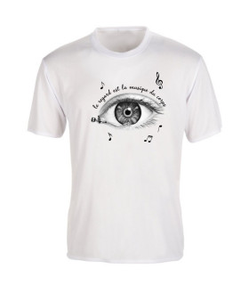 tee shirt le regard est la musique du corps