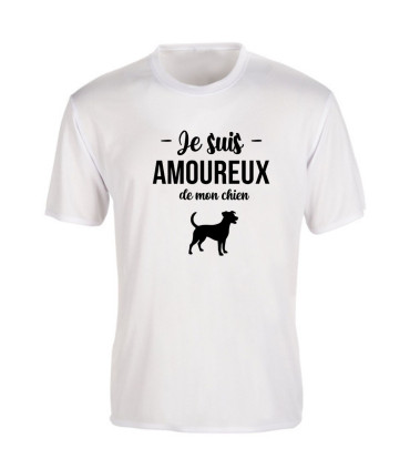 tee shirt je suis amoureux de mon chien