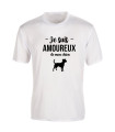 T-shirt "Amoureux de mon Chien" – Toucher Coton Premium (190g)