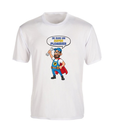 tee shirt je suis un super plombier